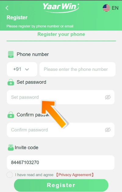 set password